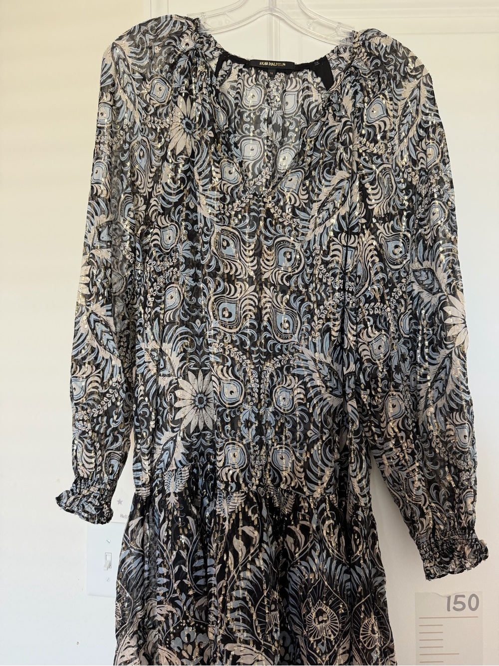 Kobi Halperin Metallic Boho Mini Dress – Size Medium - Picture 4 of 7